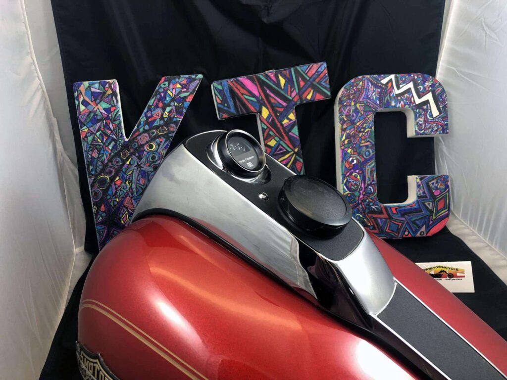 FXR Red with Gold Fuel Tank, FXR Red with Gold Fuel Tank with Gauge for sale.