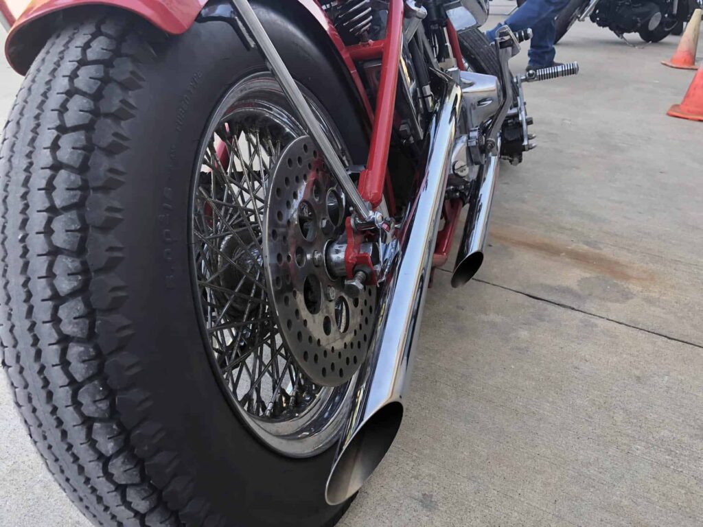 Custom Red Shovelhead, No School like&#8230;.