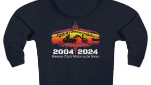 Navy Blue Unisex Zip Hoodie | S-2XL | Warm, Comfy, Stylish | Knobtown Cycle Branded Swag