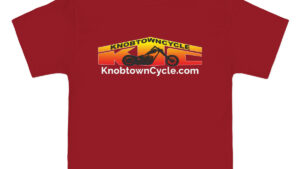 Beefy-T® Short-Sleeve T-Shirt – Deep Red | Personalized Design | 100%% Cotton | Relaxed Fit | Durable | Knobtown Cycle Branded Swag