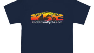 Beefy-T® Navy Blue Short-Sleeve T-Shirt | Personalized Design | 100%% Cotton | Relaxed Fit | Knobtown Cycle Branded Swag