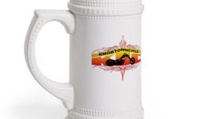 22oz Ceramic Beer Stein Mug with Gold Detailing and ORCA Coating – Authentic Drinking Experience – Vibrant Colors – Bar or Home Use