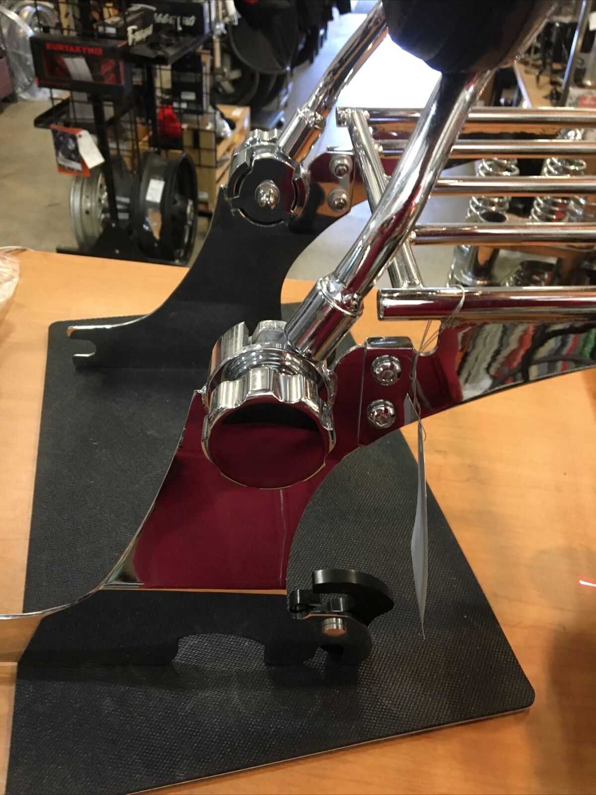 Chrome Adjustable Detachable Sissy Bar And Luggage Rack