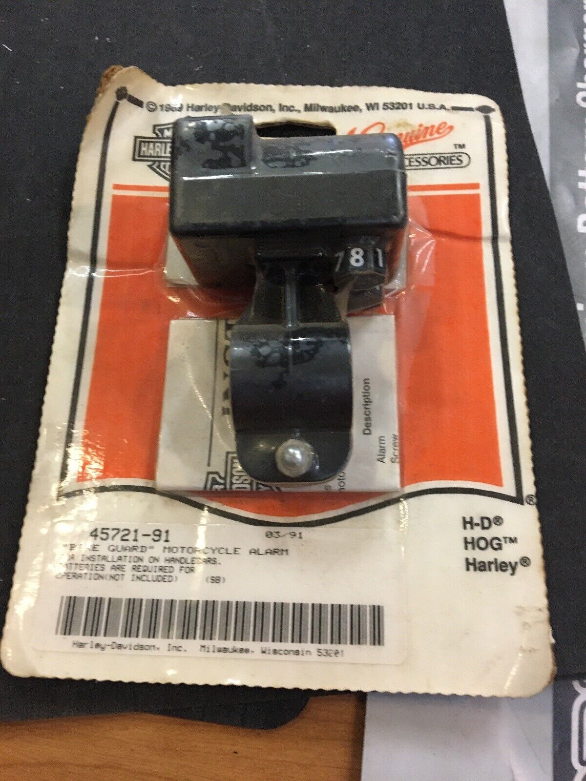 Harley Davidson “Bike Guard” Motorcycle Alarm #45721-91