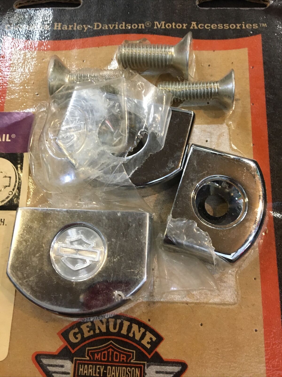 Harley Davidson Chrome Exhaust Muffler Tab Covers #65038-99