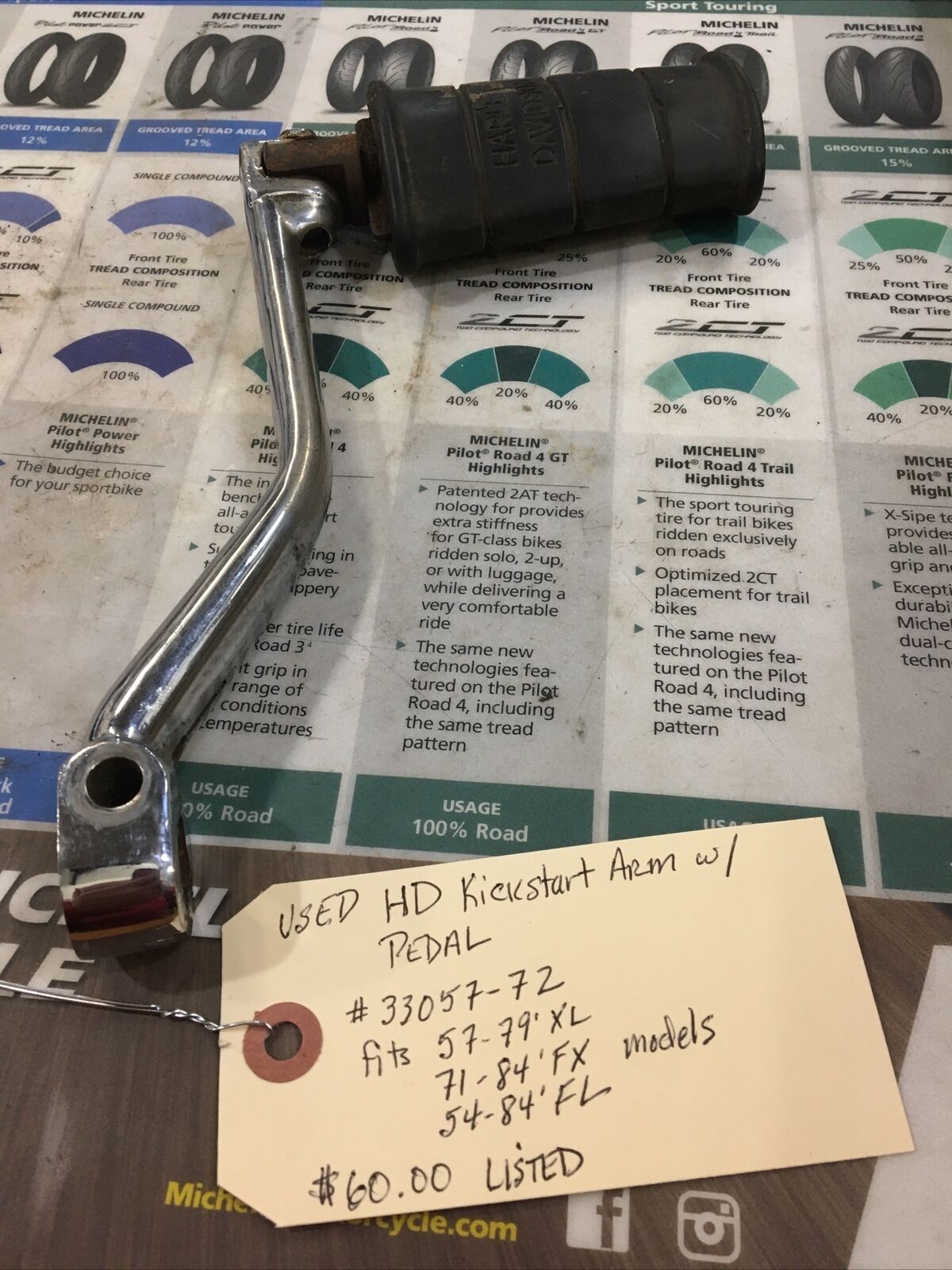 Harley Davidson Kickstart Arm W/Pedal #33057-72