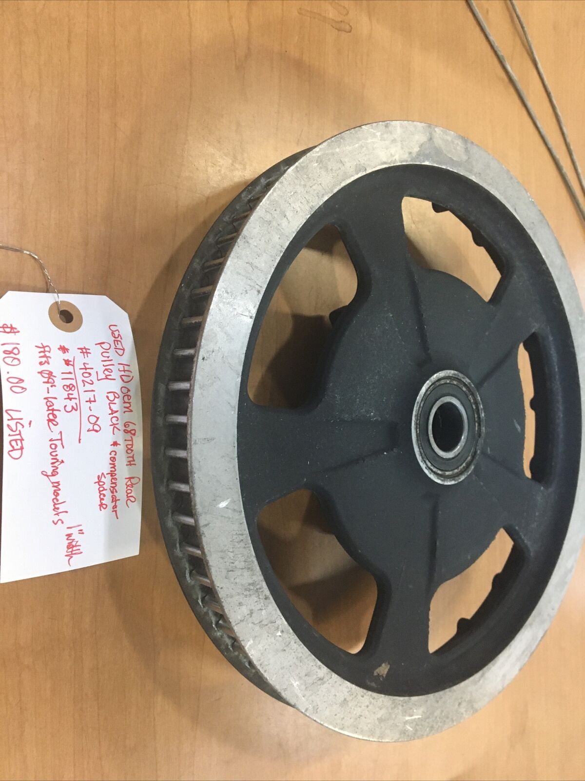 Harley Davidson OEM 68 Tooth Rear Pulley Black And Compensator Spacer #40217-09