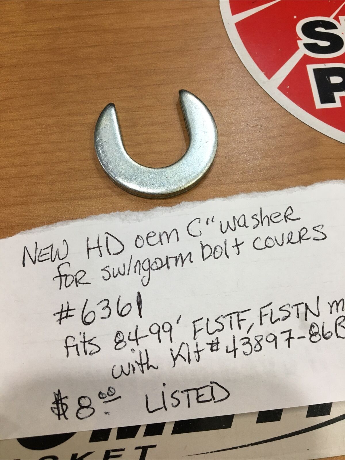 Harley Davidson OEM C” washer for swingarm bolt covers #6361