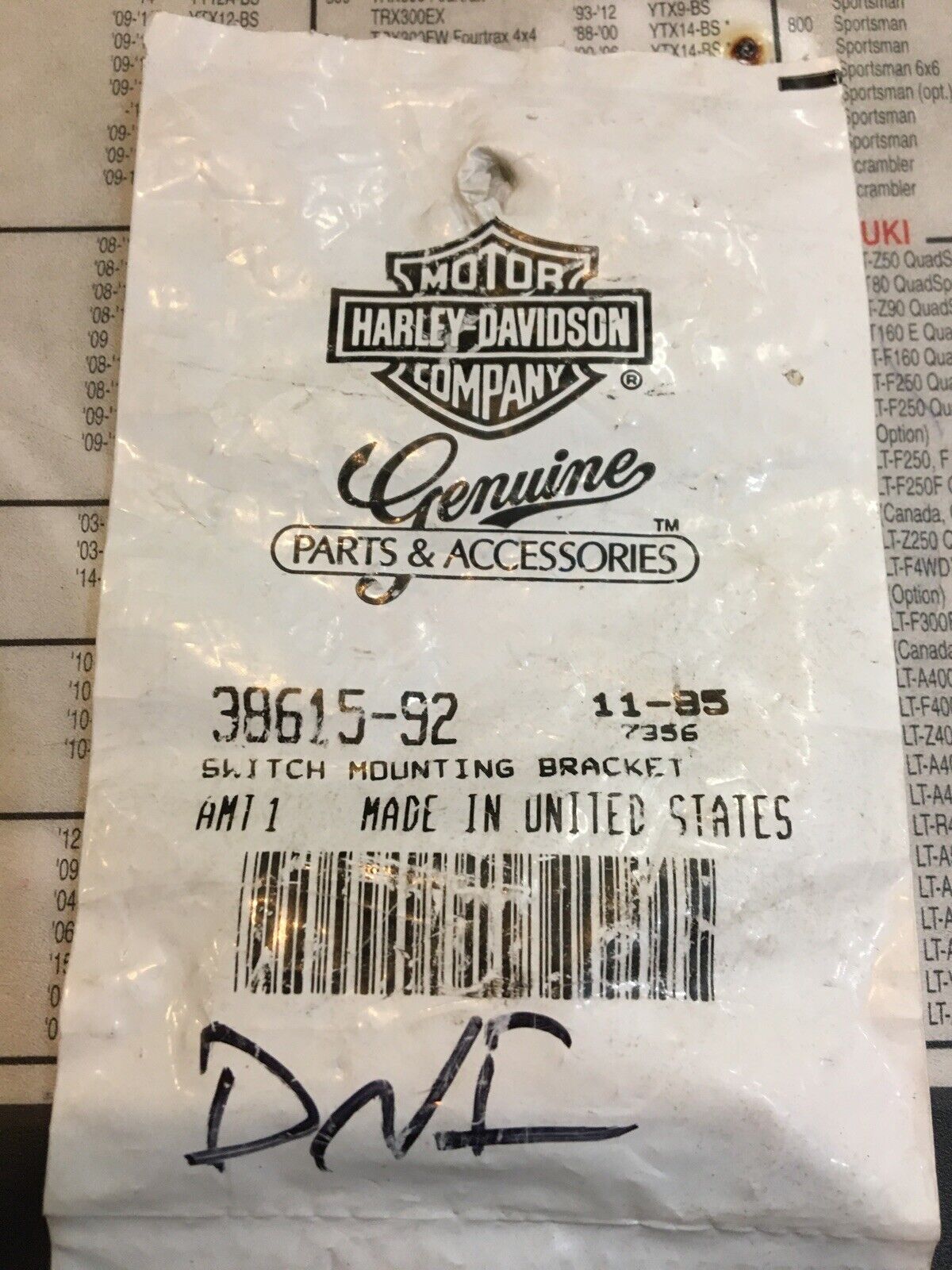 Harley Davidson OEM Switch Mounting Bracket #38615-92