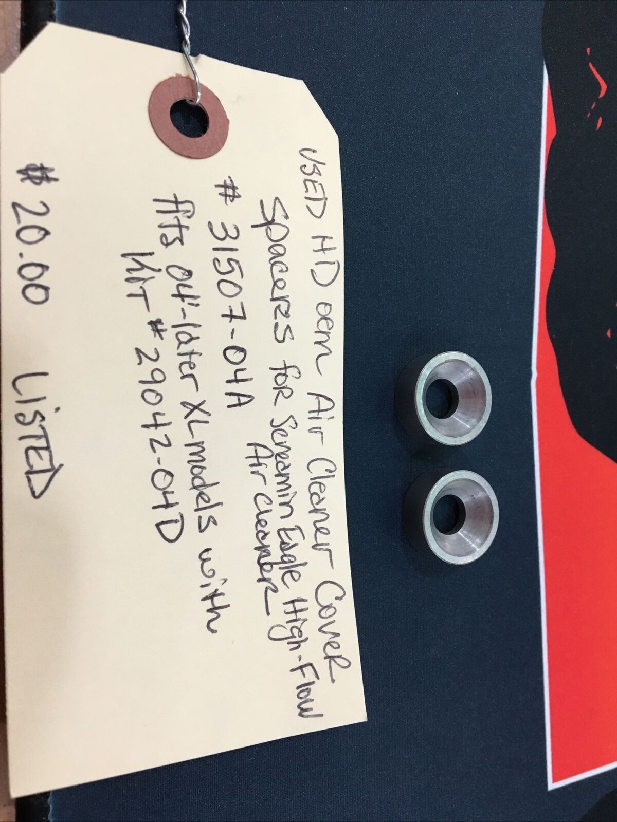 Harley Davidson oem Air Cleaner Cover Spacers #31507-04A