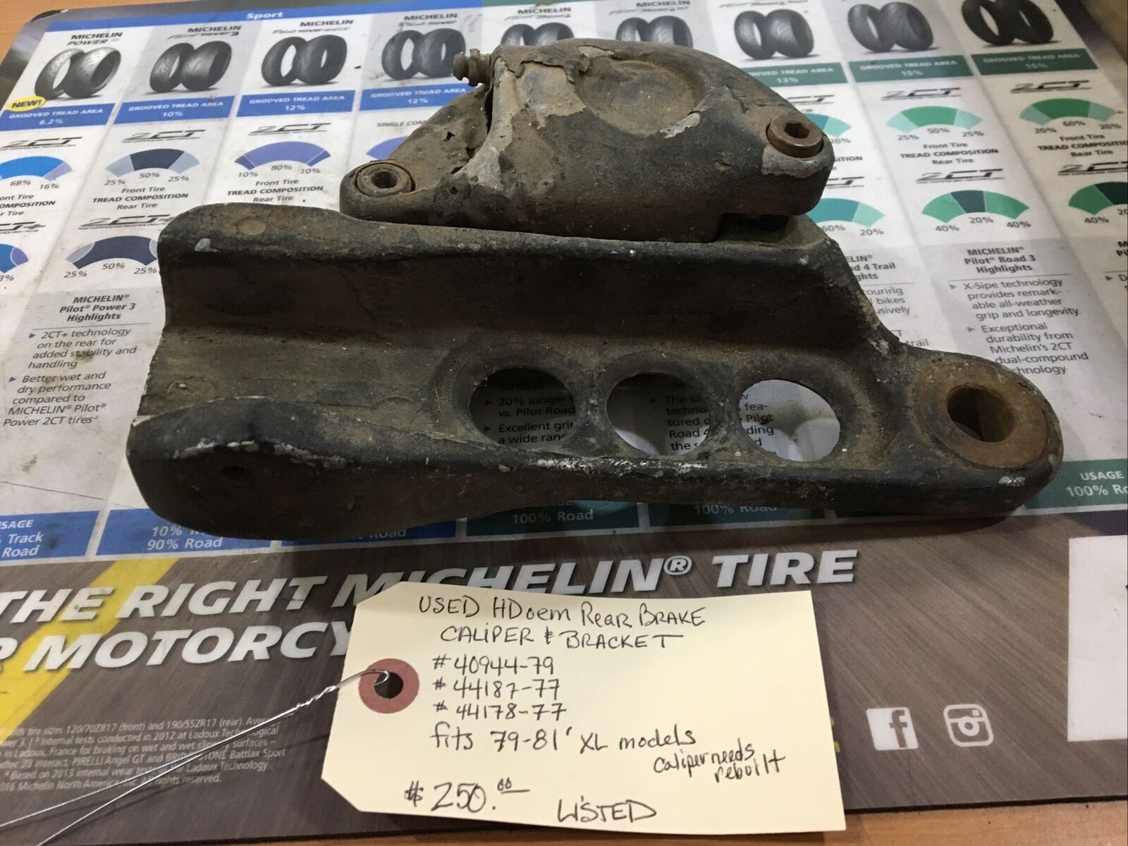 Harley Davidson oem Rear Brake Caliper And Bracket #40944-79