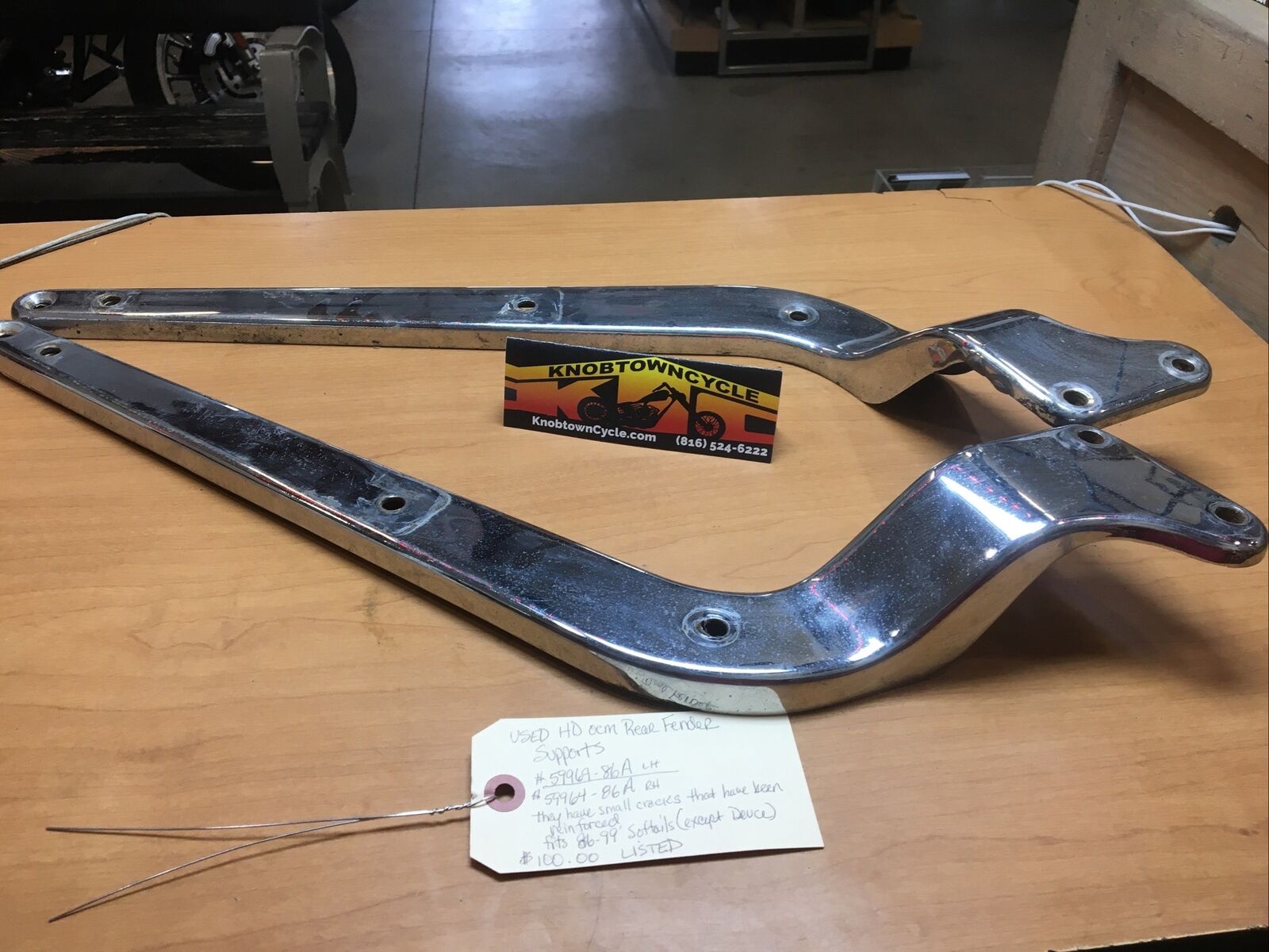 Harley Davidson oem Rear Fender Supports #59969-86A