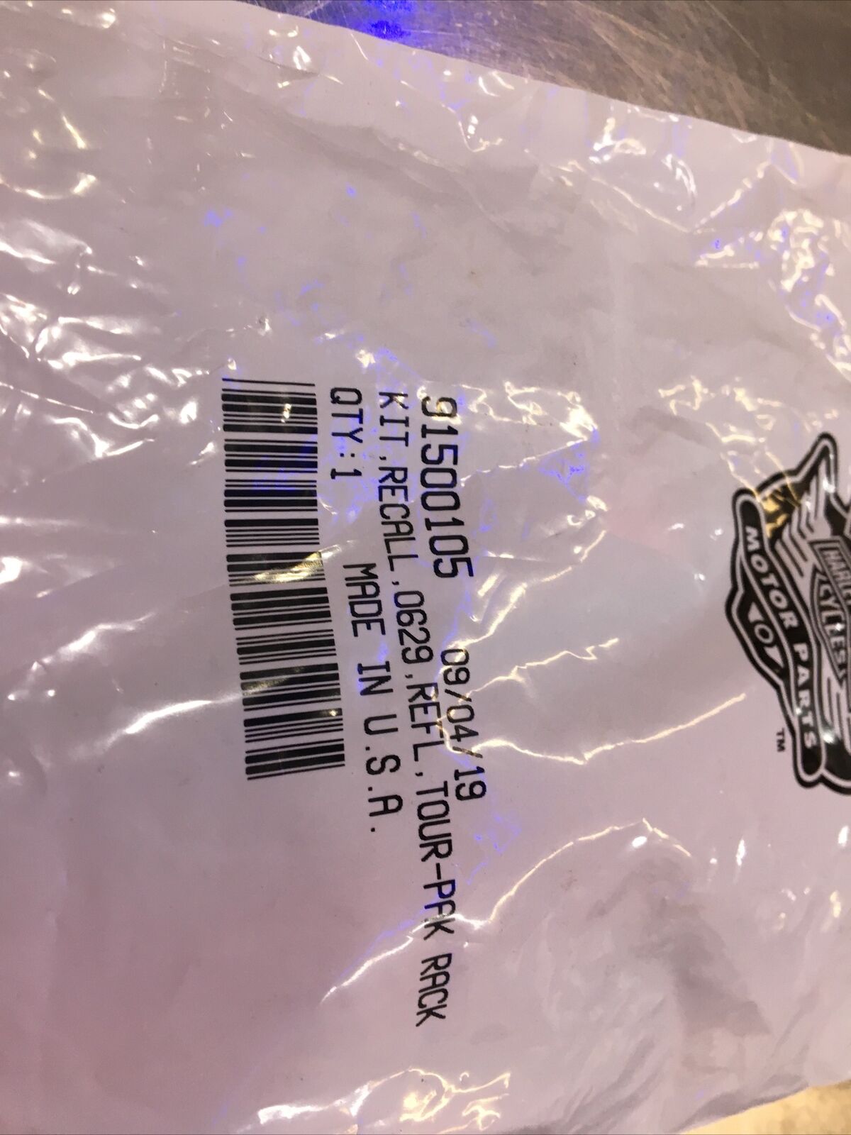 Harley Davidson oem Recall Kit 0629 Reflectors Tour-Pak Rack #91500105