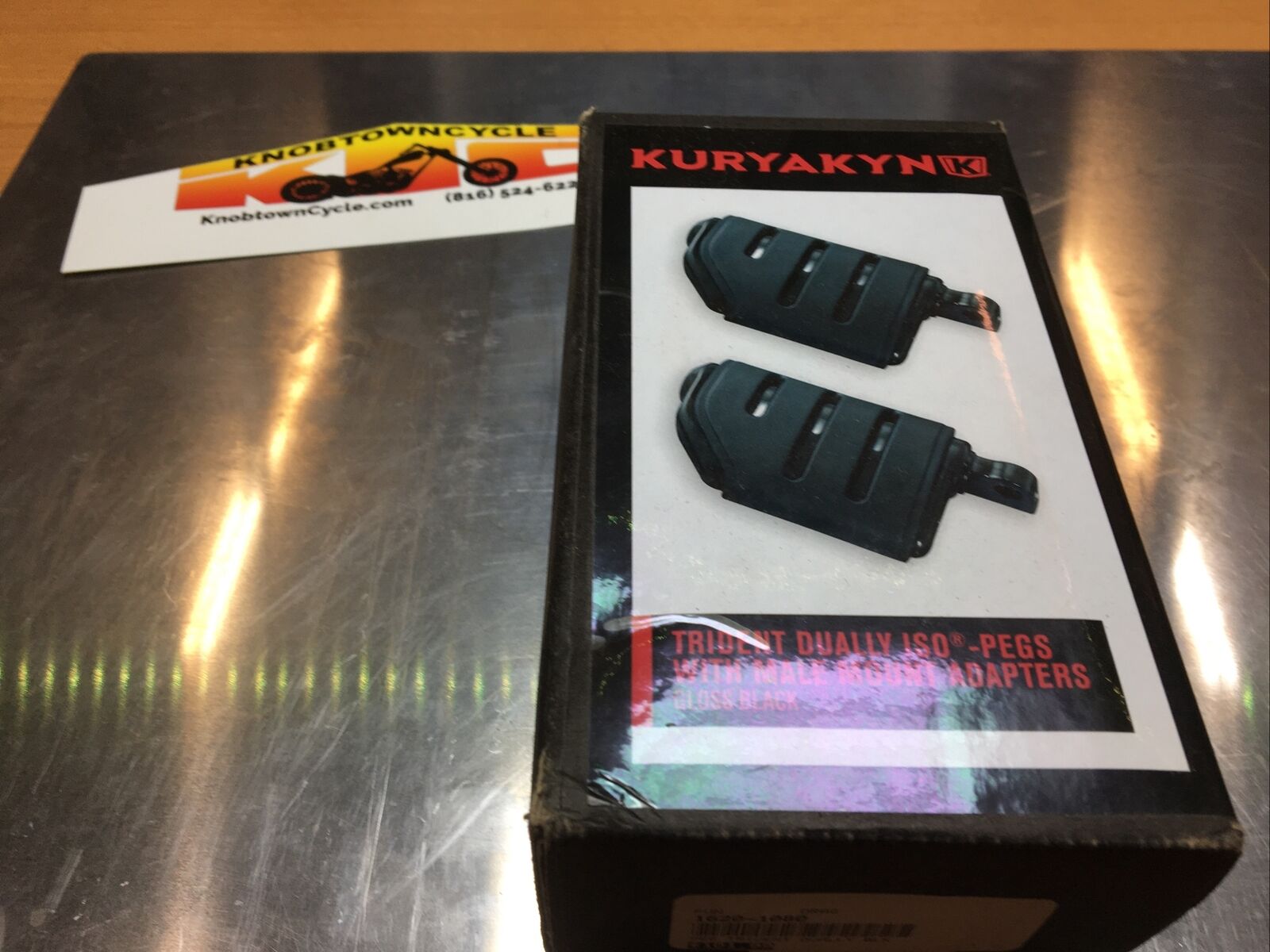Kuryakyn Trident Dually ISO Pegs Black #1620-1080