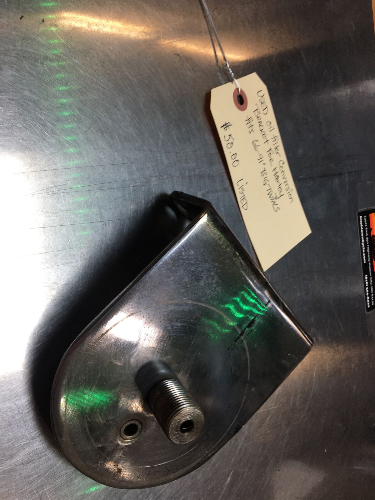 Oil Filter Conversion Bracket For Harley