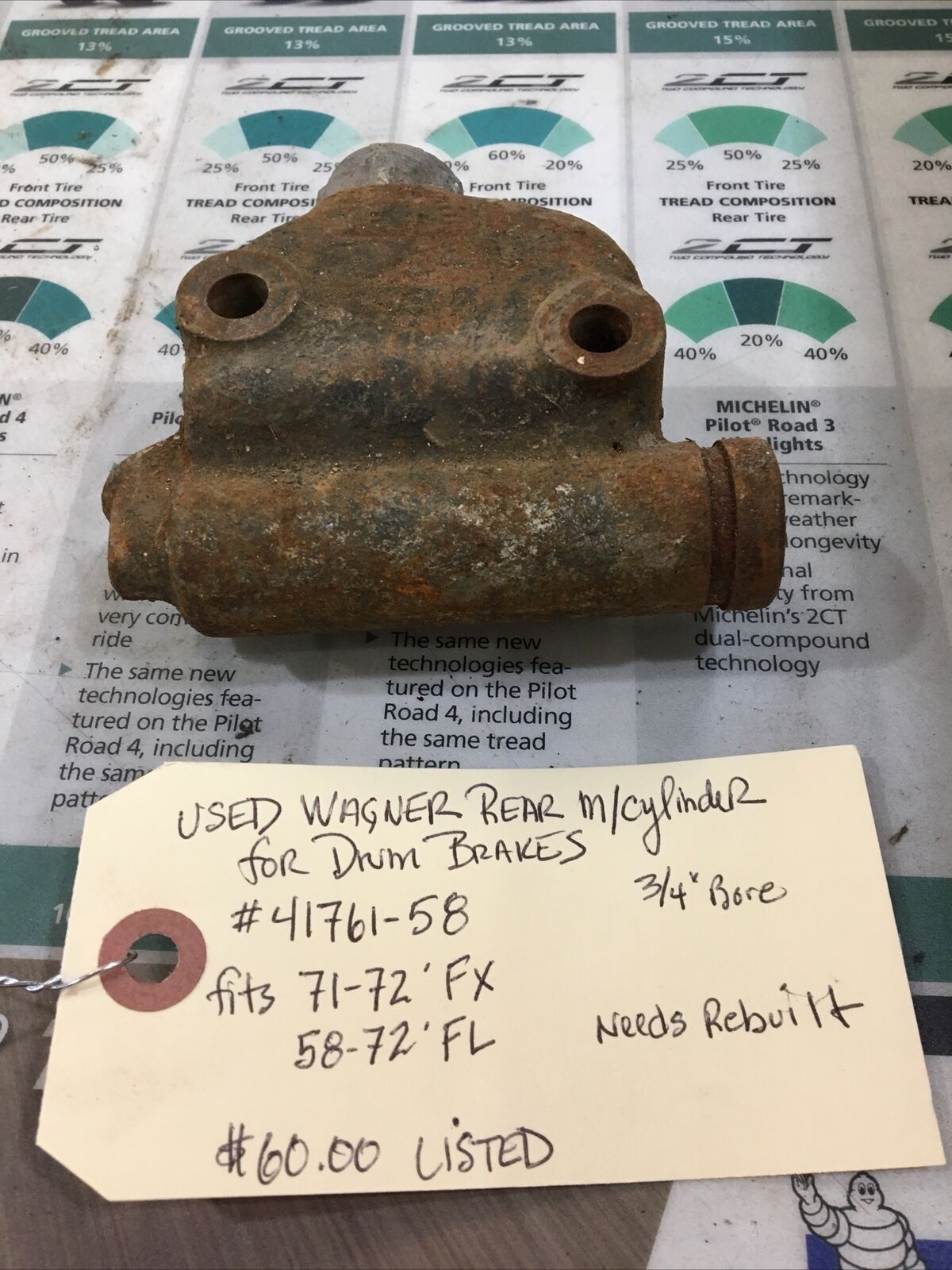 Wagner Rear Master Cylinder From Drum Brakes #41761-58