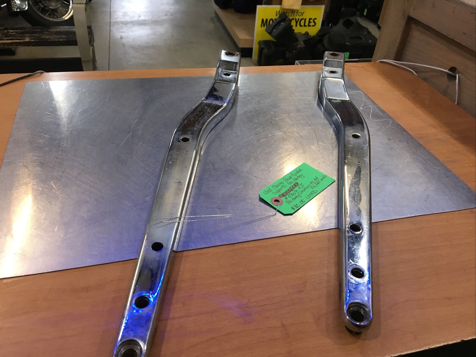 Chrome Rear Fender Supports For Harley #59929-73