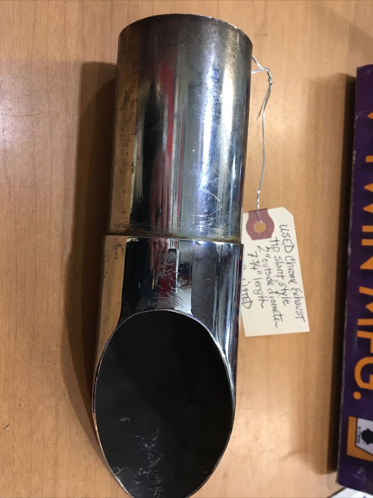 Chrome exhaust tip slant style