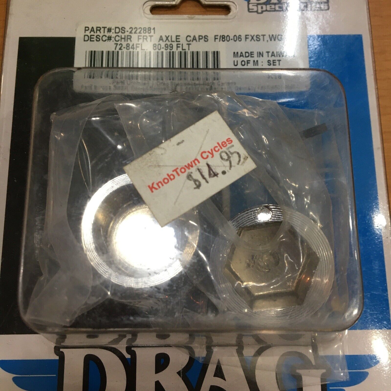 Chrome front axle caps #DS-222881