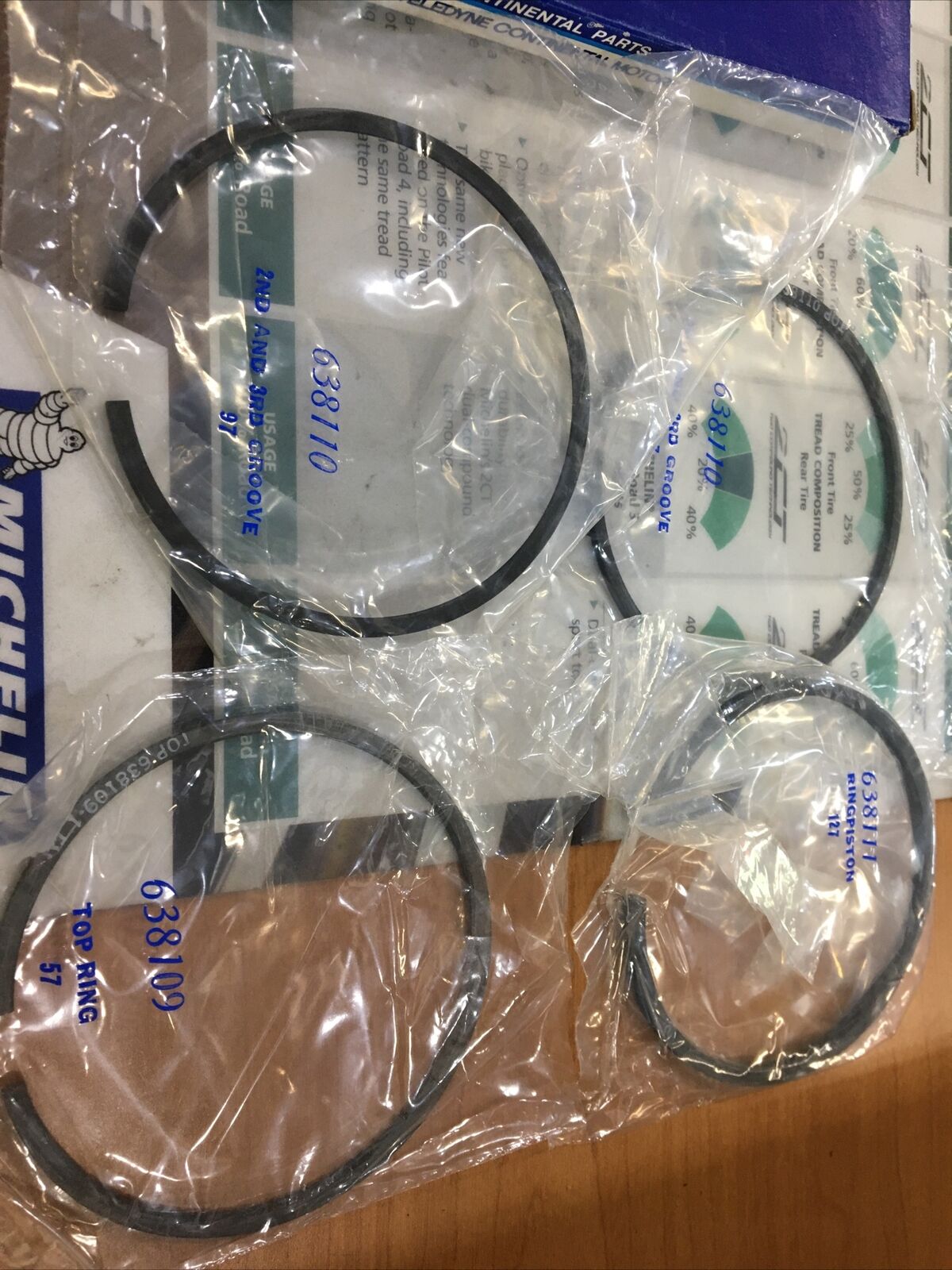 Continental Motors Oem Standard Ring Set Single Cylinder Steel Bore #638109A1