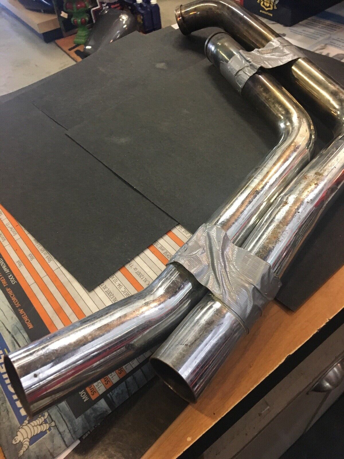 Exhaust Head Pipes Front And Rear Without Crossover