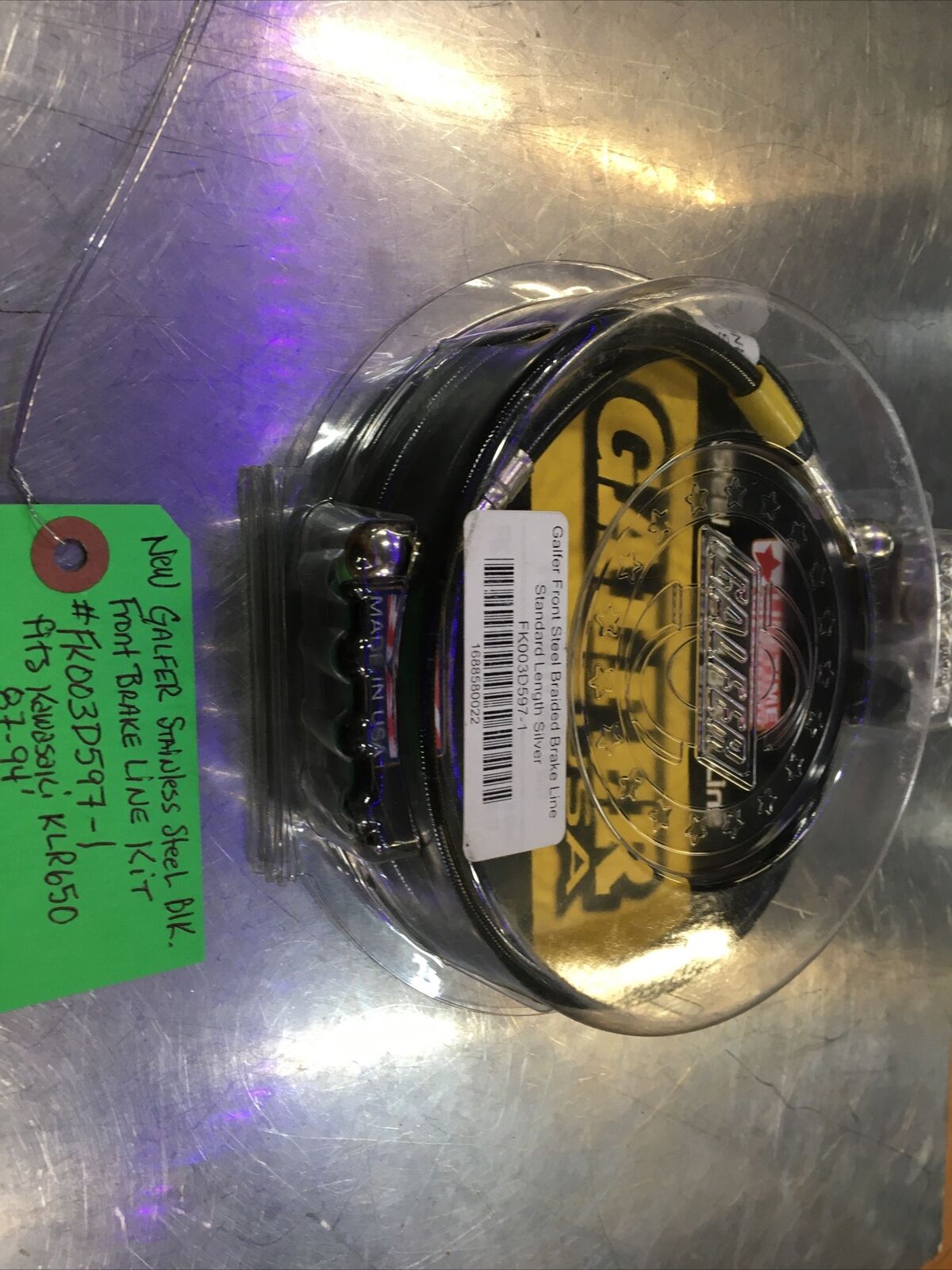 Galfer Stainless Steel Black Front Brake Line Kit #FK003D597-1