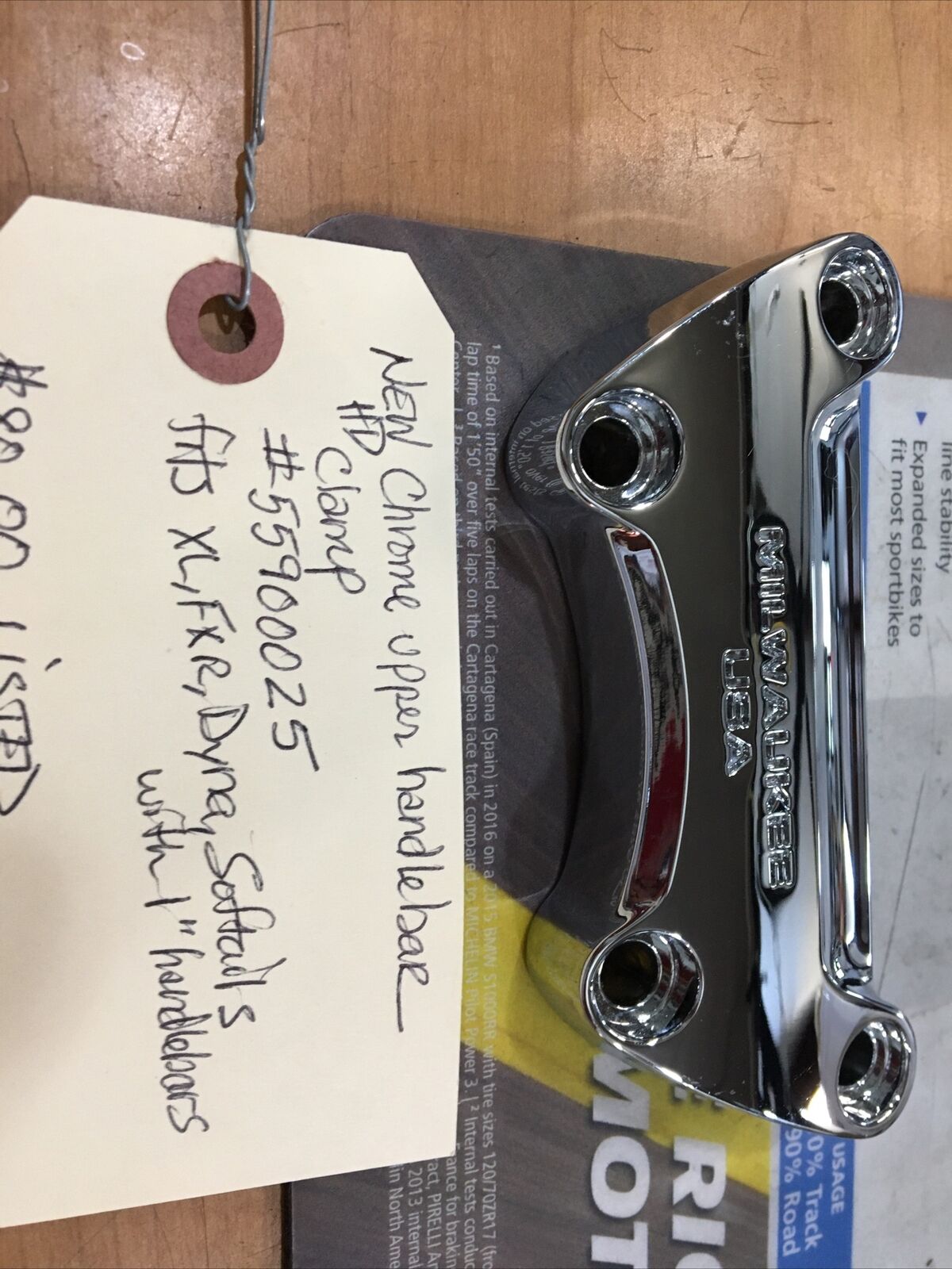 Harley Davidson Chrome Upper Handlebar Clamp #55900025