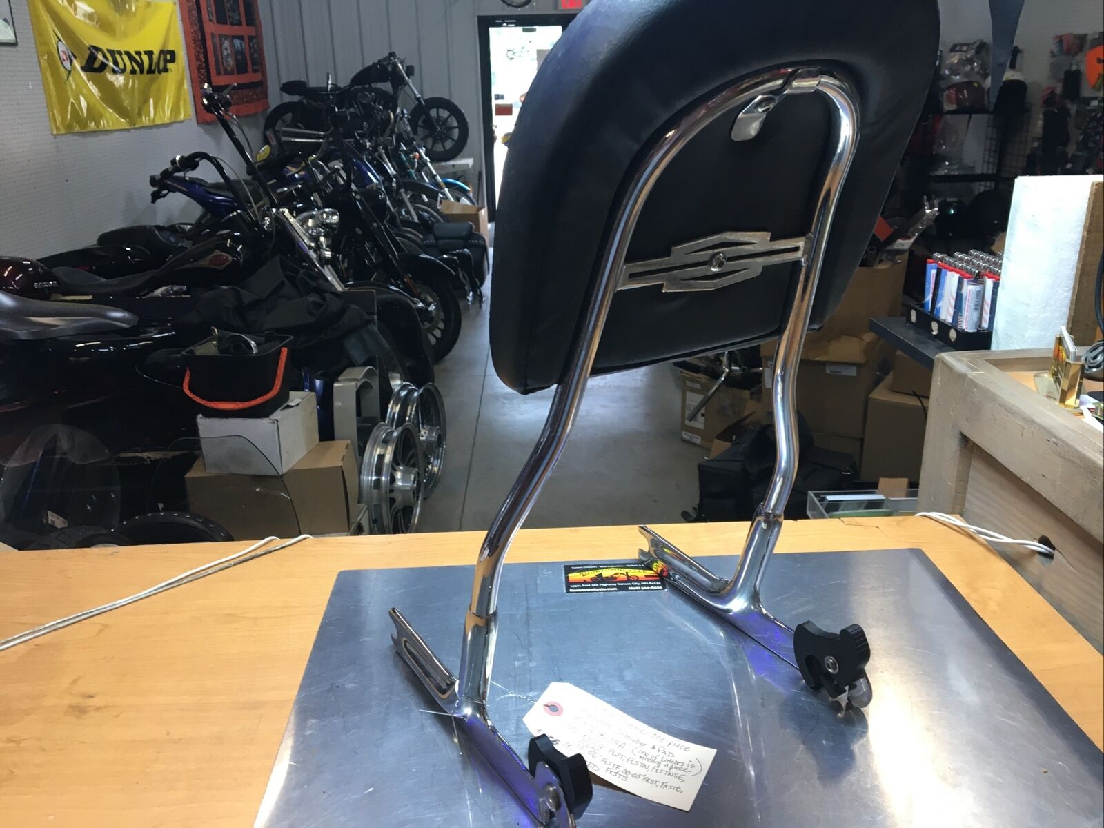 Harley Davidson oem Chrome One-Piece Detachable Sissybar And Pad #53618-05A