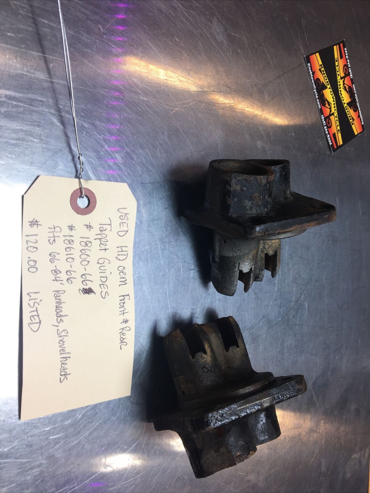 Harley Davidson oem Front & Rear Tappet Guides #18600-66/18610-66