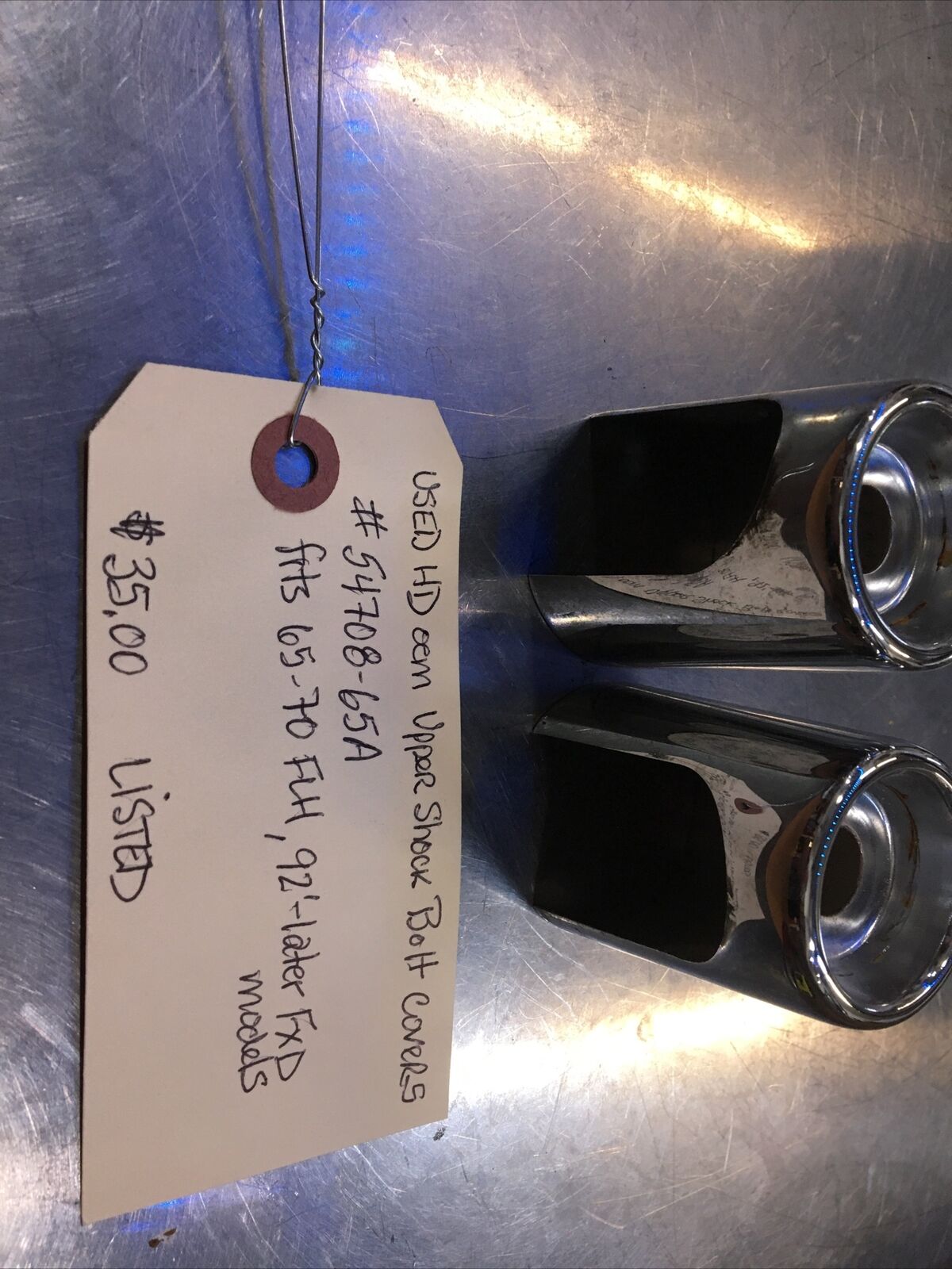 Harley Davidson oem Upper Shock Bolt Covers #54708-65A