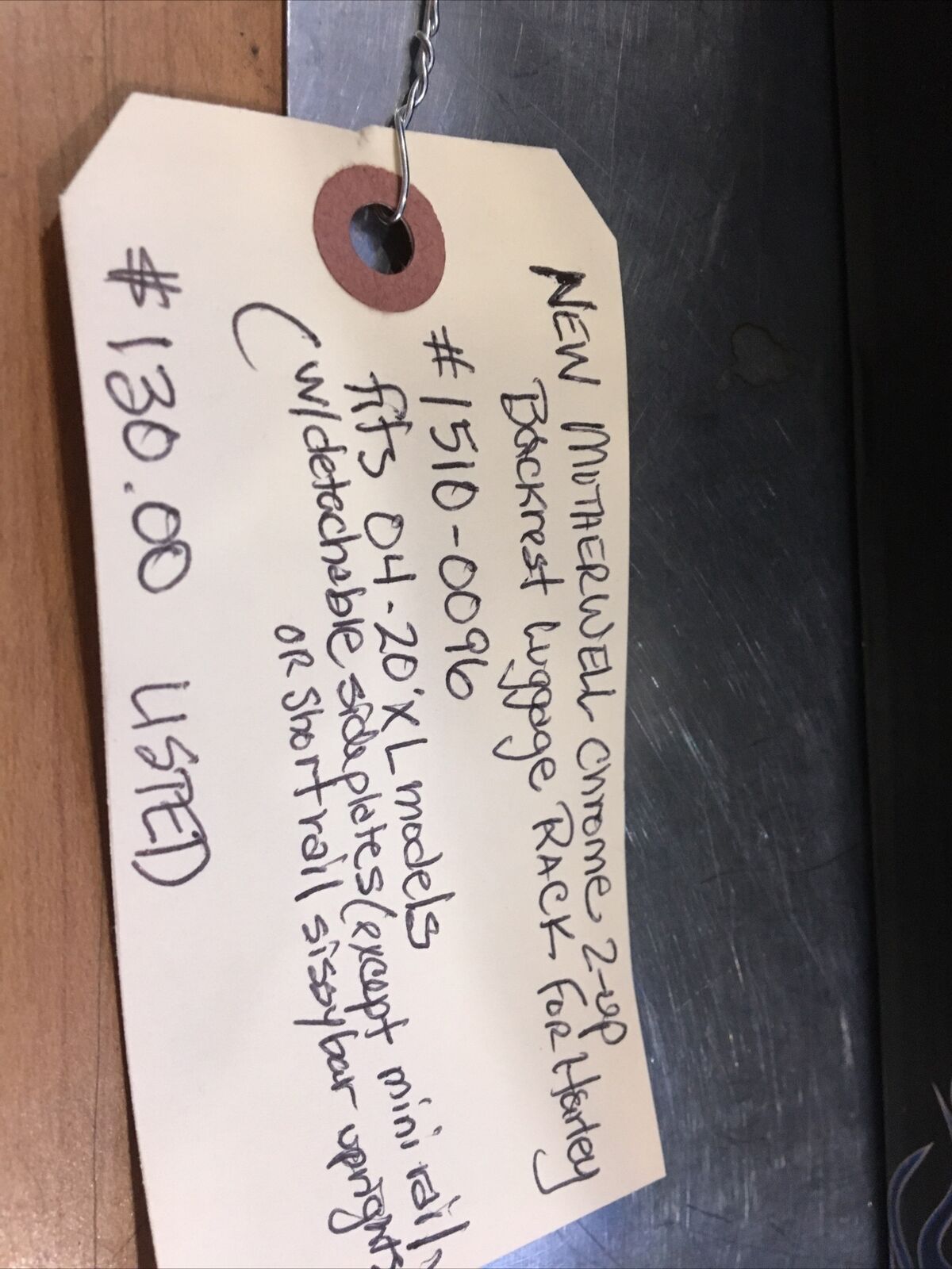 Motherwell Chrome 2-up Backrest Luggage Rack For Harley #1510-0096