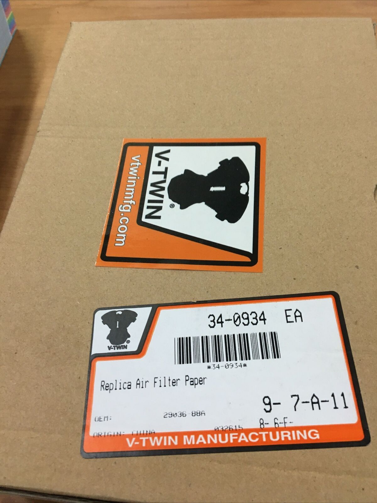 V-Twin Replica Air Filter Paper For Harley #34-0934