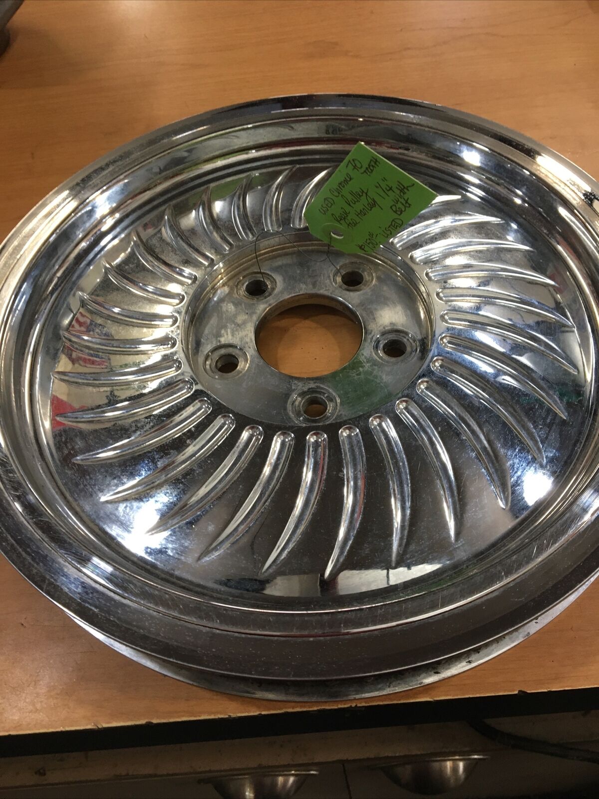 Chrome 70 tooth pully for Harley