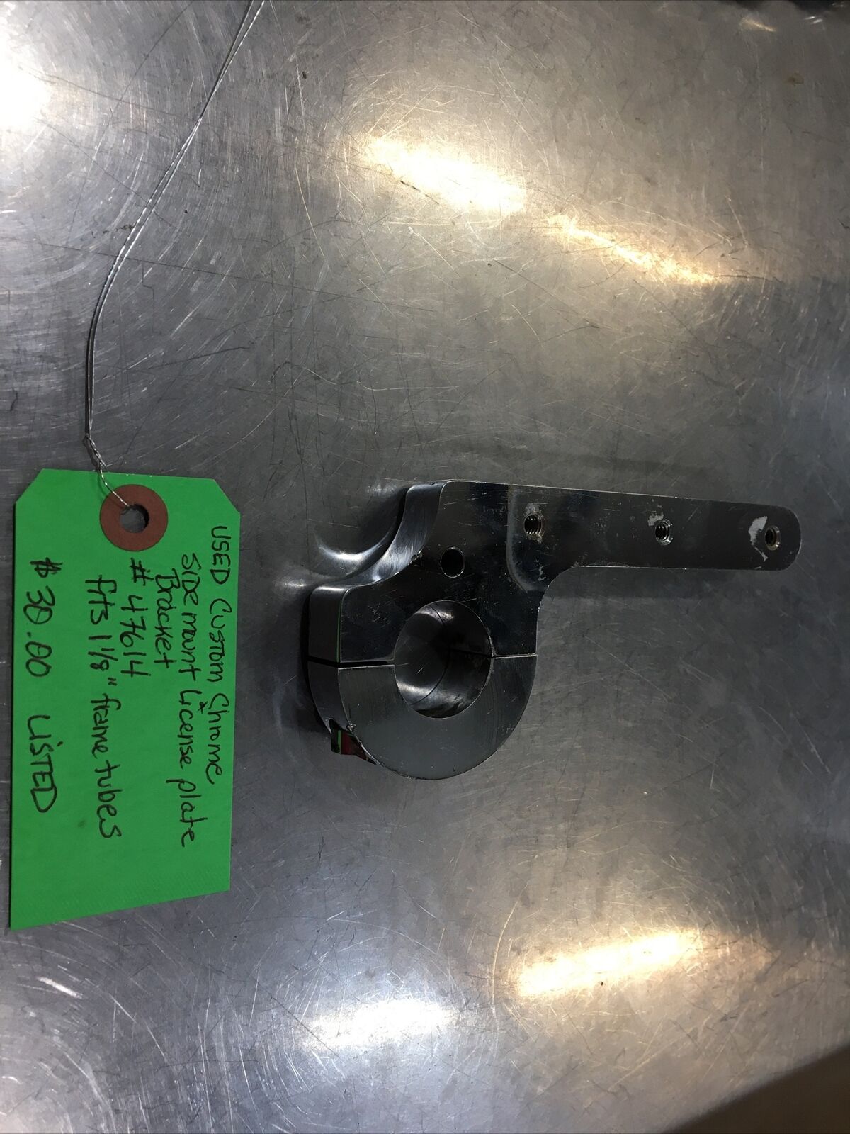 Custom Chrome Side Mount License Plate Bracket #47614