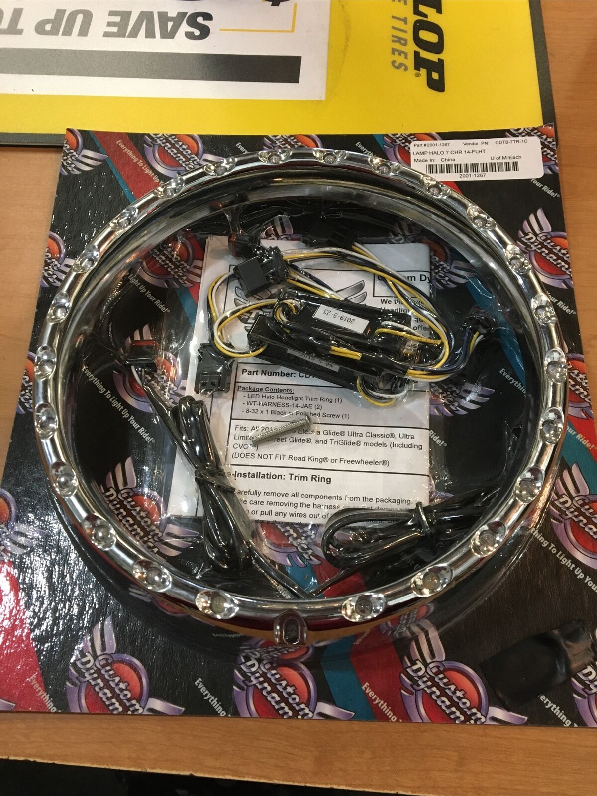 Custom Dynamics 7” LED HALO Headlight Trim Ring W/built-in Turn Signal#2001-1267