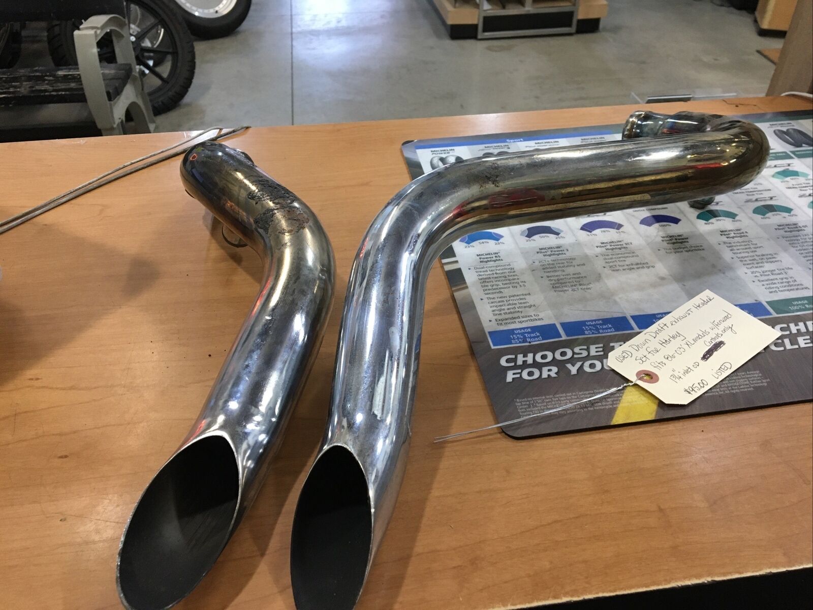 Down Draft Exhaust Header Set For Harley