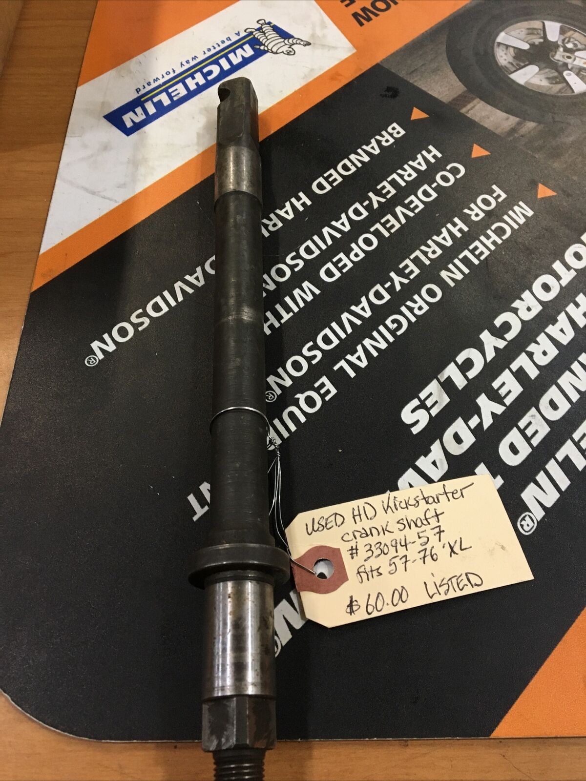 Harley Davidson Kickstarter crank shaft #33094-57