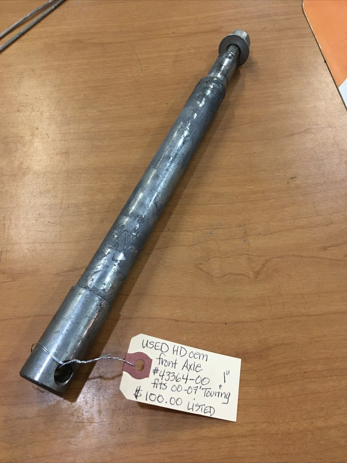 Harley Davidson OEM front axle #43364-00