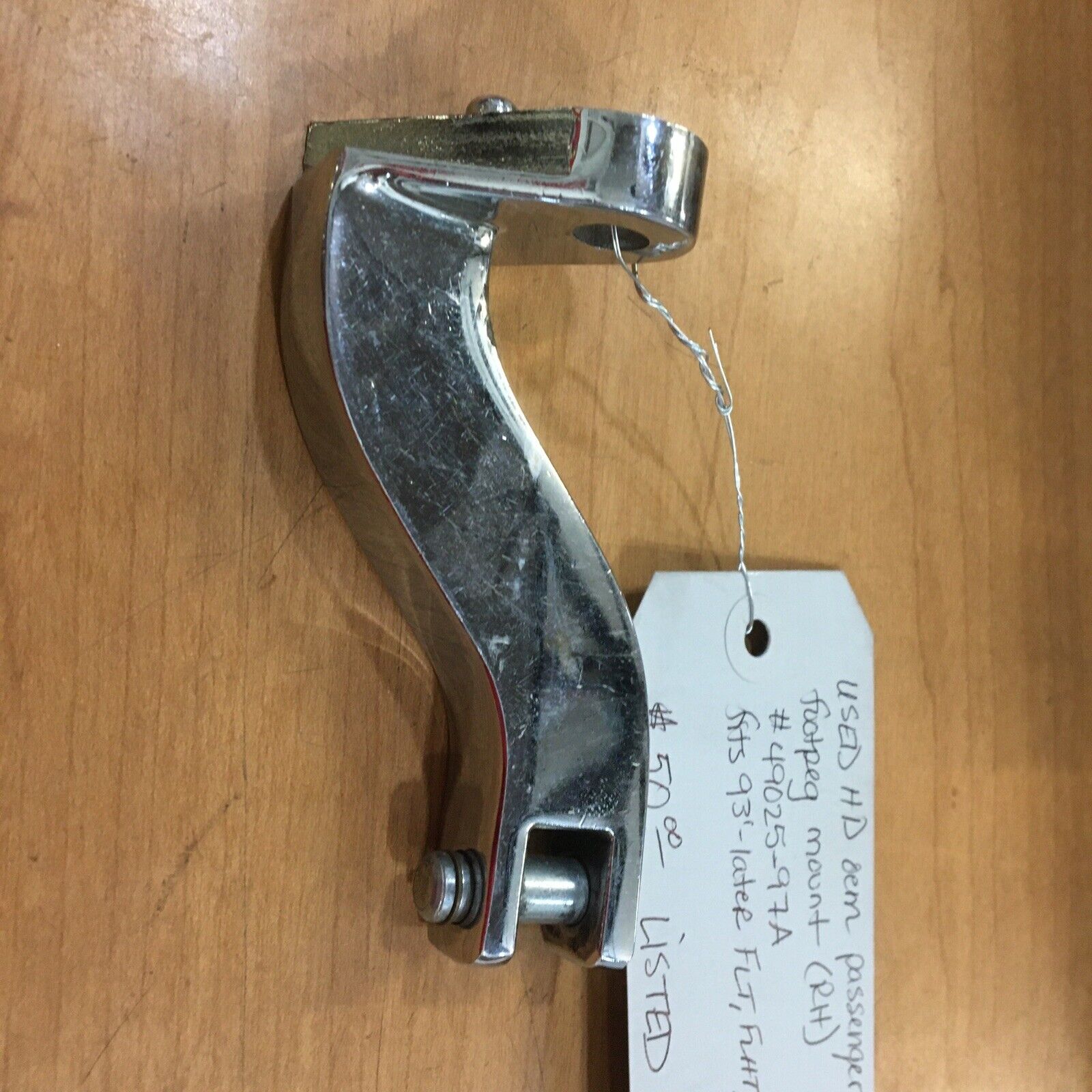 Harley Davidson OEM passenger footpeg mount RH #49025-97A