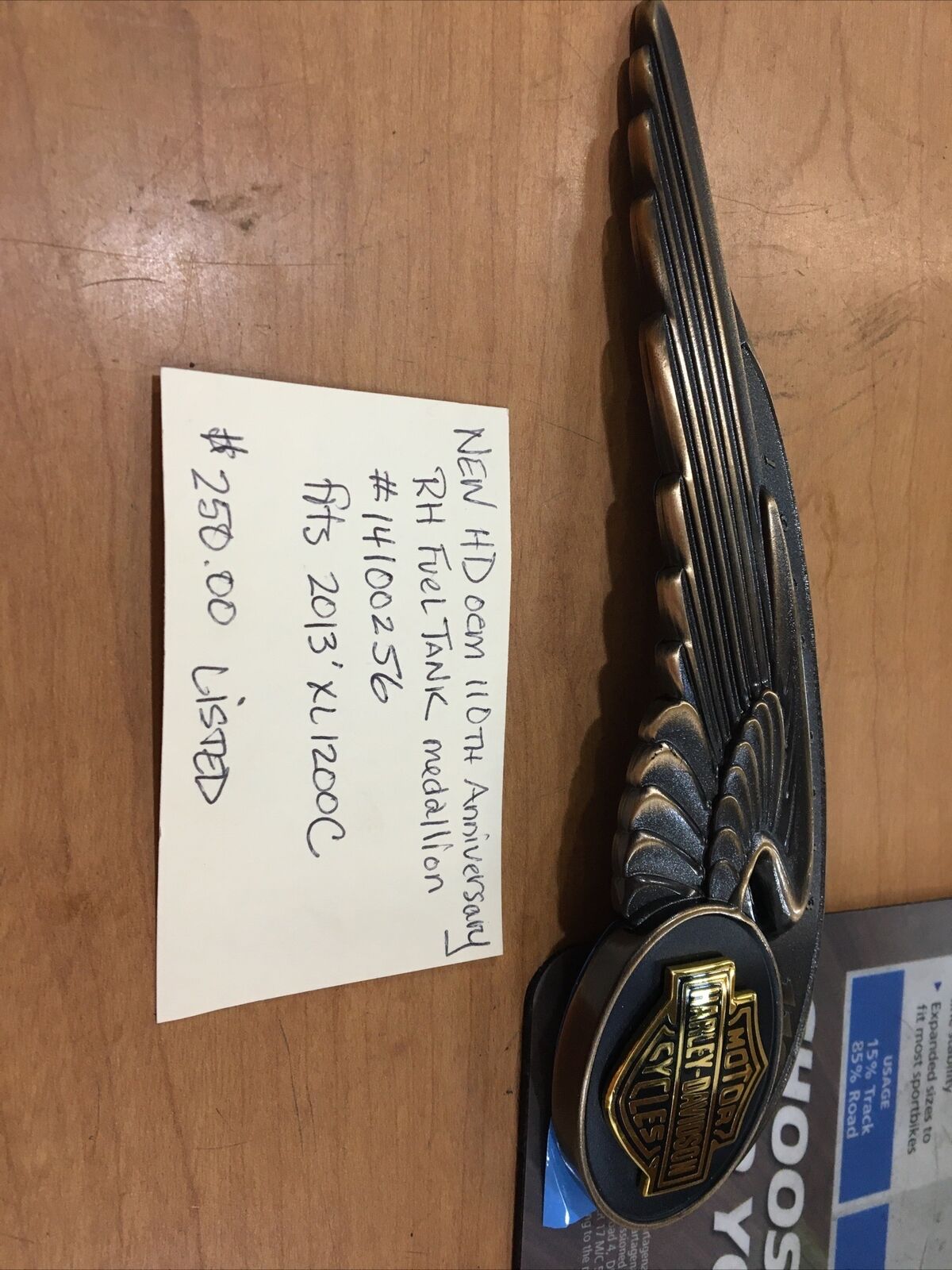 Harley Davidson oem 110TH Anniversary RH Fuel Tank Medallion #14100256