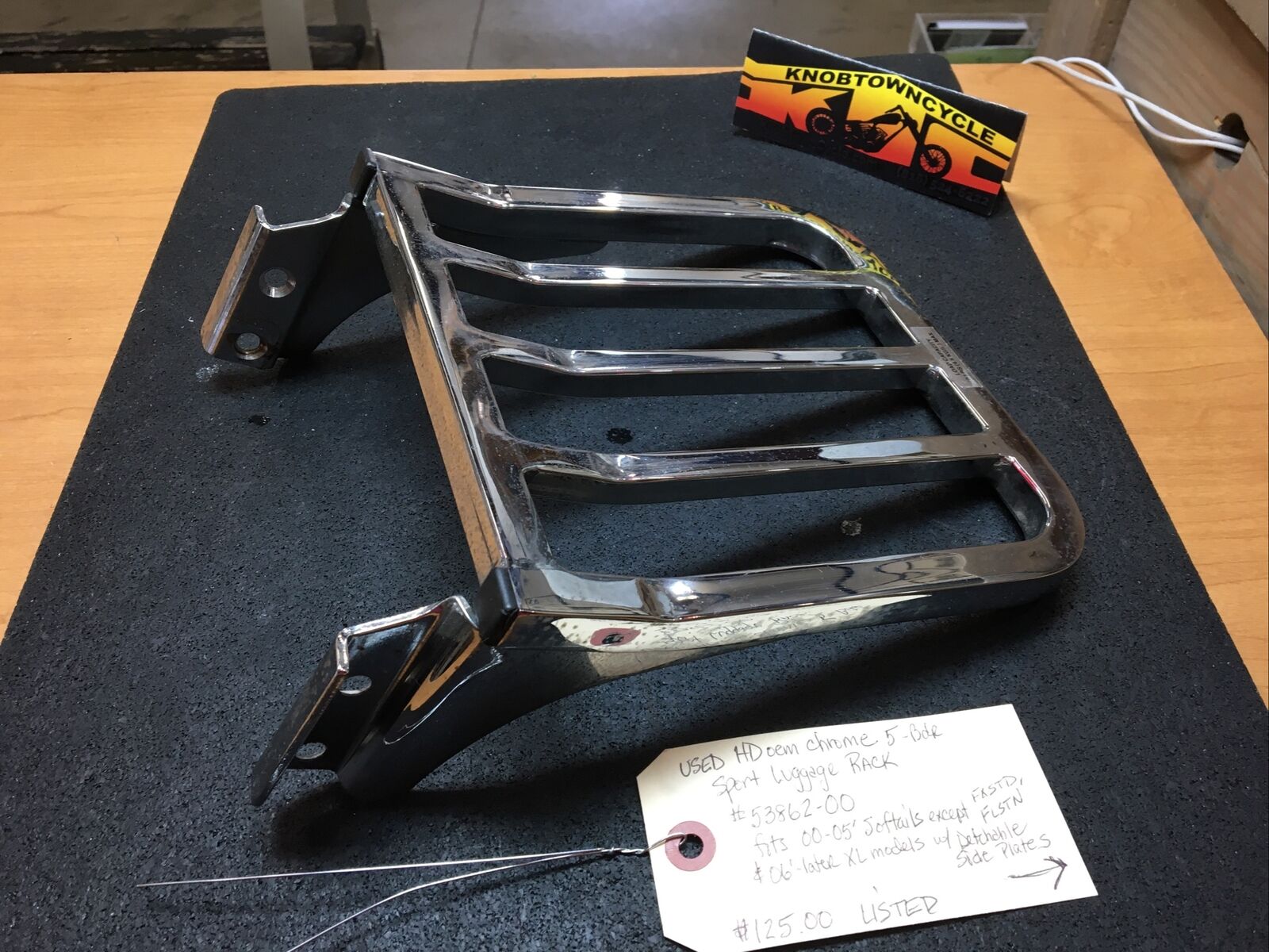 Harley Davidson oem Chrome 5-Bar Sport Luggage Rack #53862-00