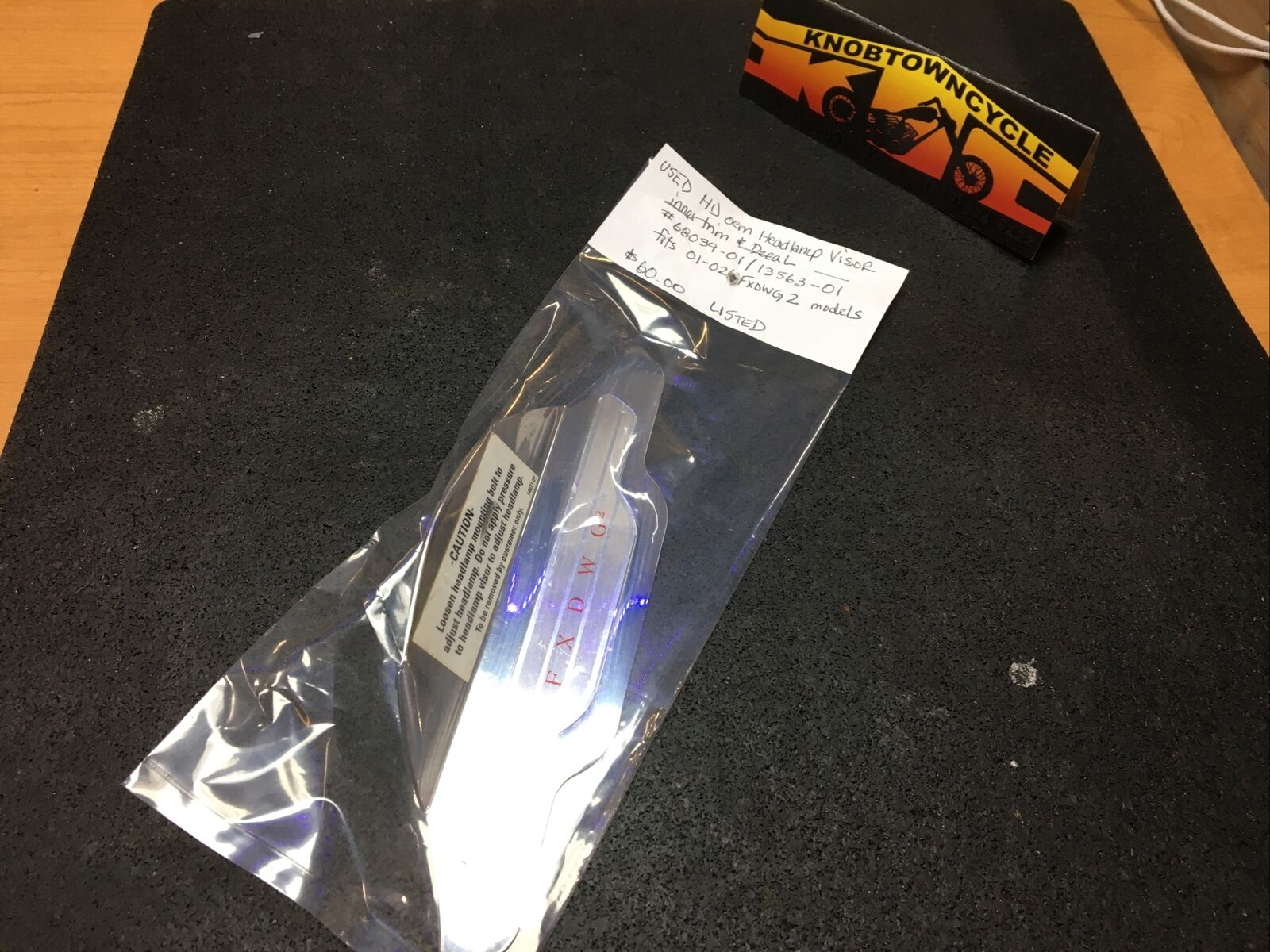 Harley Davidson oem Headlamp Visor Inner Trim And Decal #68039-01/13563-01