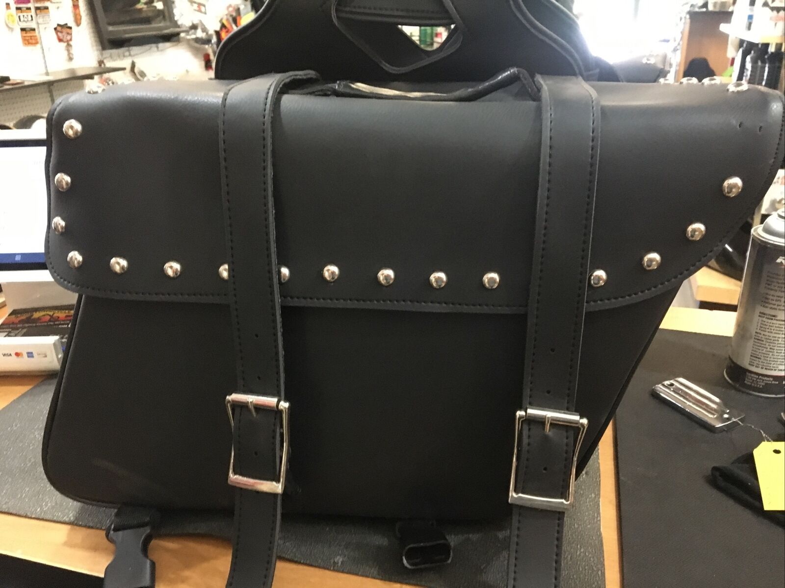 Leather Throw over saddlebags