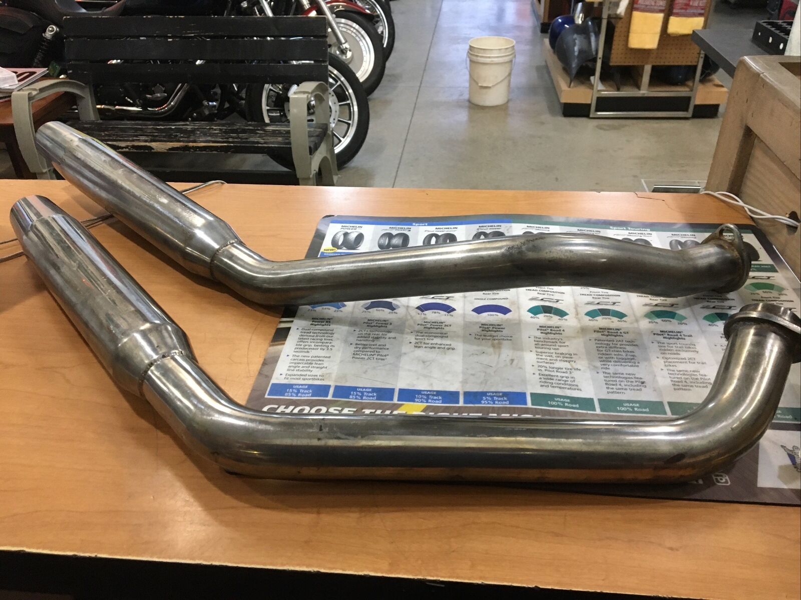 Tapered Muffler Exhaust System For Harley