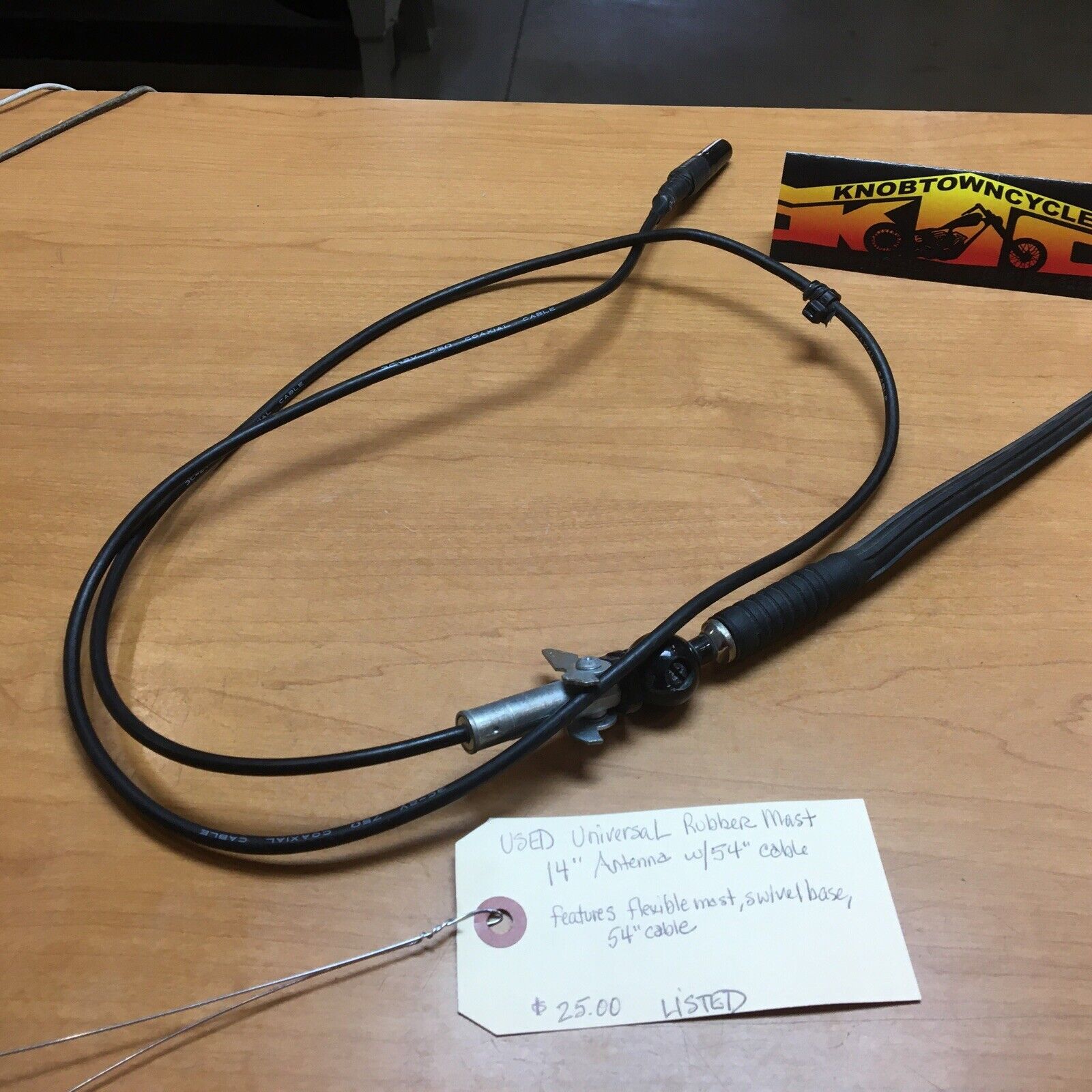 Universal Rubber Mast 14” Antenna W/54” Cable