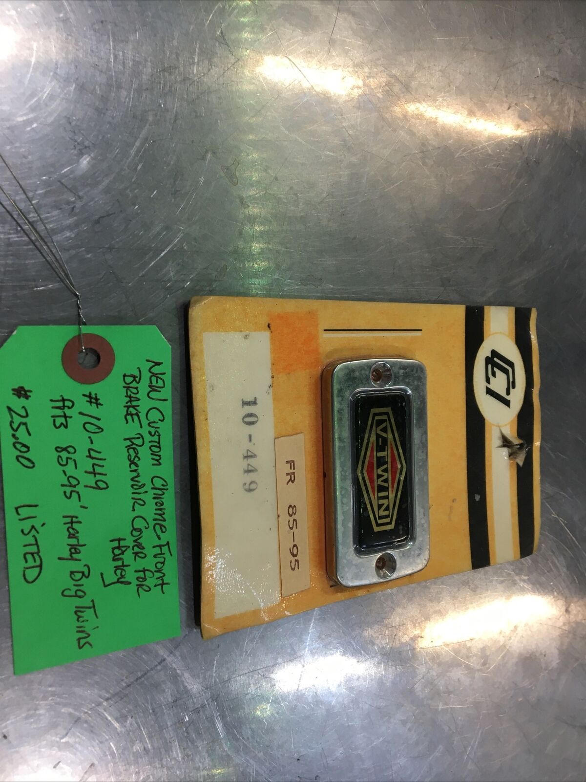 Custom Chrome Front Brake Reservoir Cover For Harley #10-449