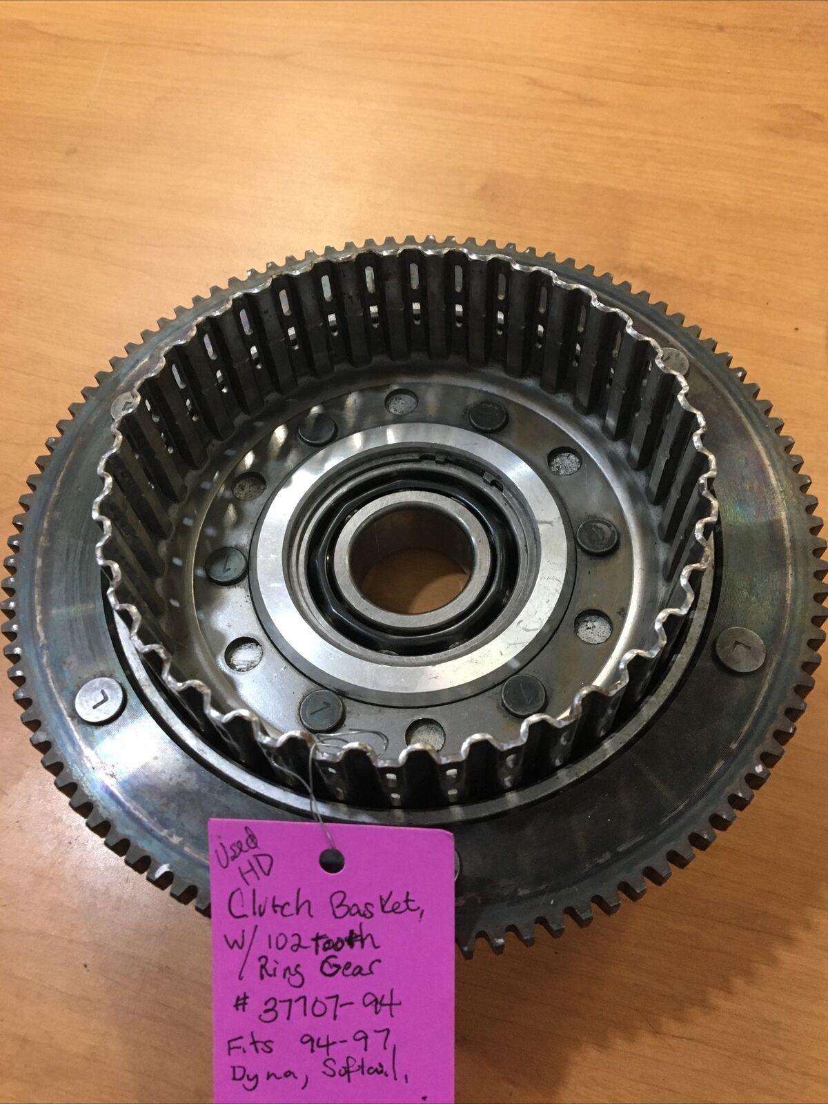 Harley Davidson OEM Clutch Basket With 102 Tooth Ring Gear #37707-94