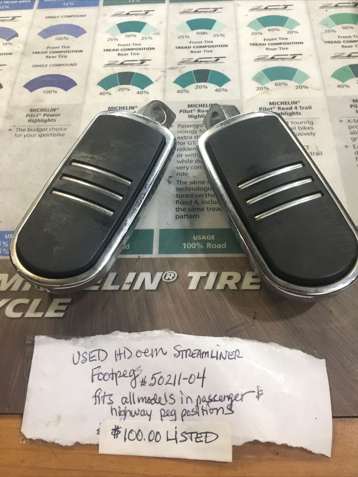 Harley Davidson Oem Streamliner Footpegs #50211-04