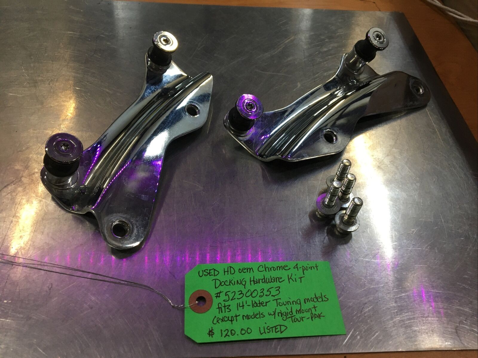 Harley Davidson oem Chrome 4-point Docking Hardware Kit #52300353