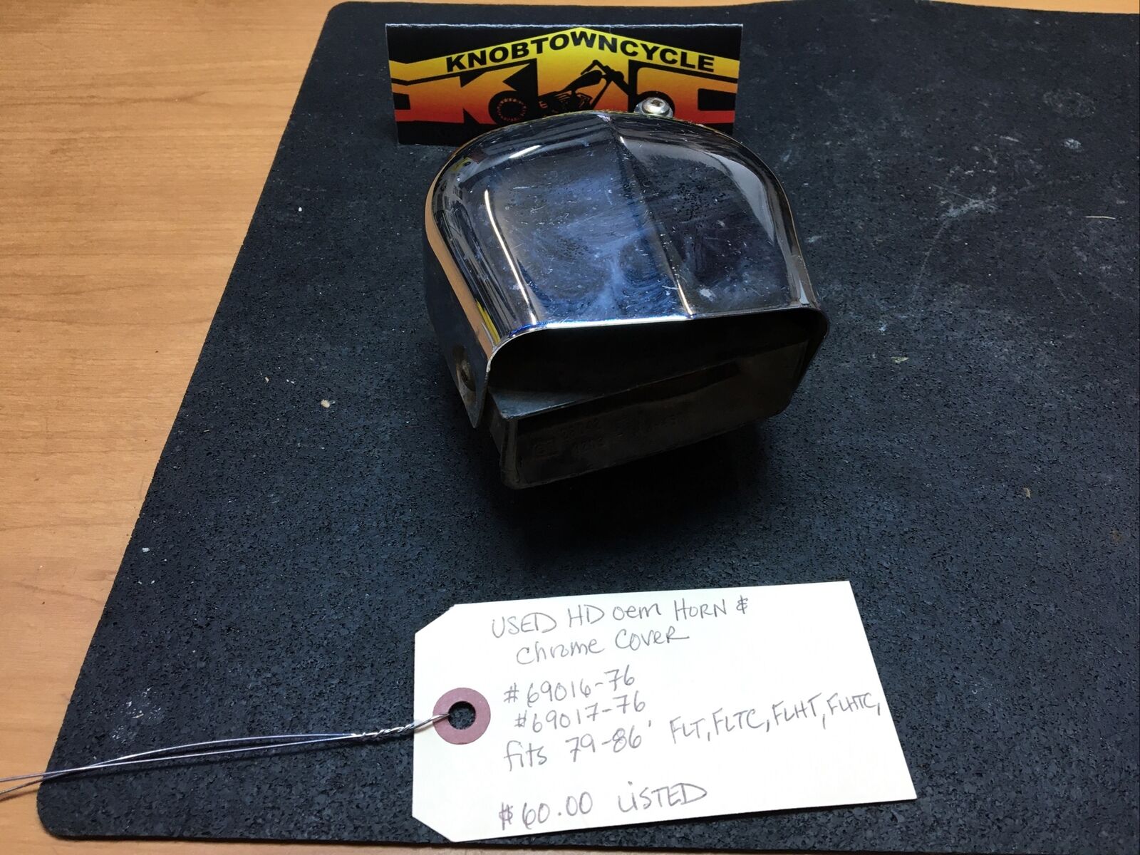 Harley Davidson oem Horn & Chrome Cover #69016-76/69017-76